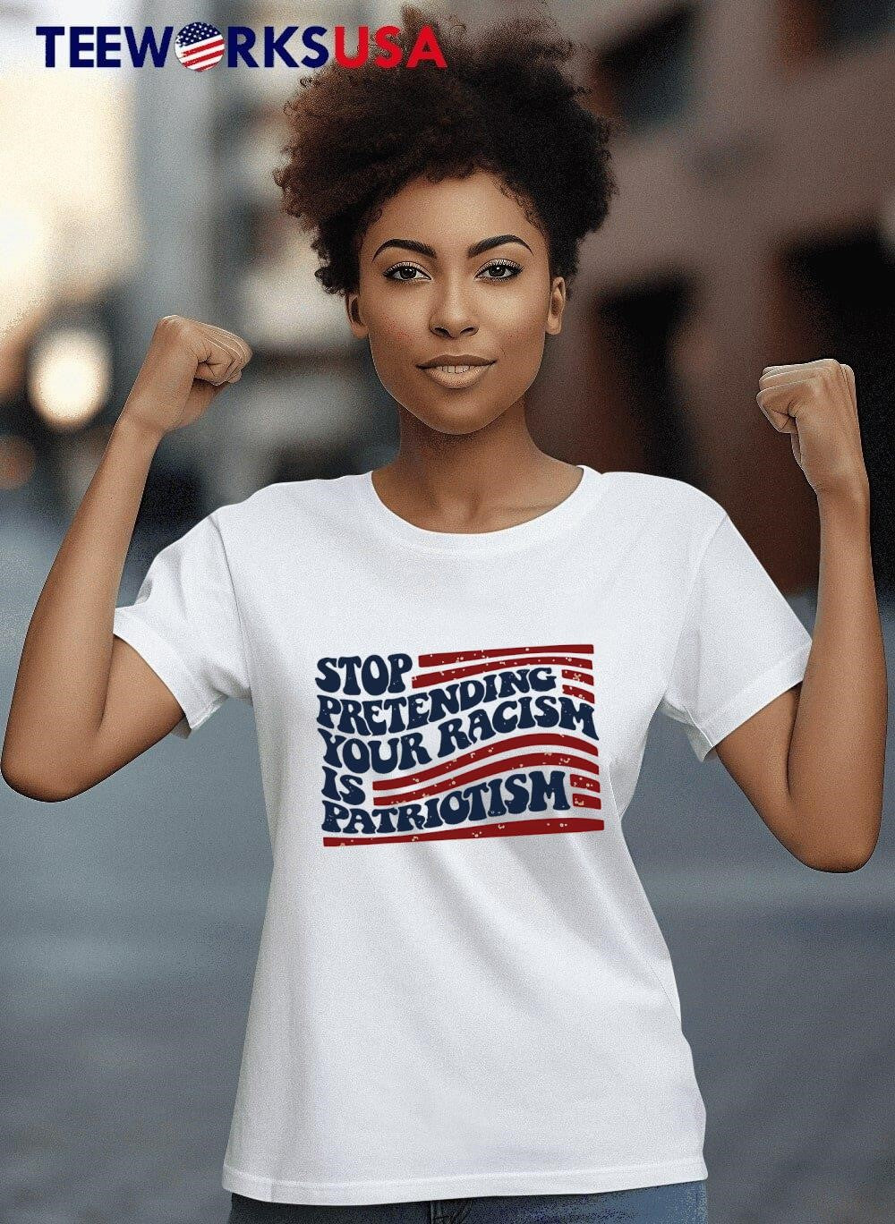 Stop pretending your racism is patriotism Anti Trump - Adult & Kids T-Shirts, Sweatshirts & Hoodies apparel design preview 8