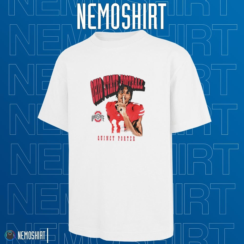 Quincy Porter Ohio State Buckeyes football player shh - Adult & Kids T-Shirts, Sweatshirts & Hoodies apparel design preview 1
