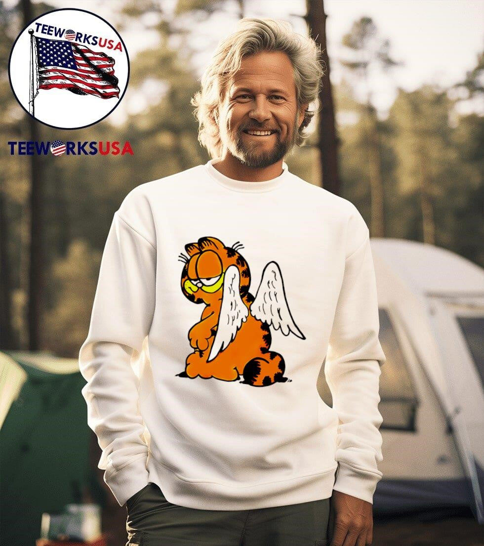 Angel Garfield vintage - Adult & Kids T-Shirts, Sweatshirts & Hoodies apparel design preview 3