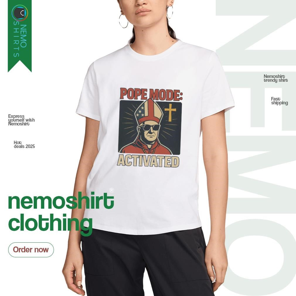 Pope mode activated Leo XIV - Adult & Kids T-Shirts, Sweatshirts & Hoodies apparel design preview 3
