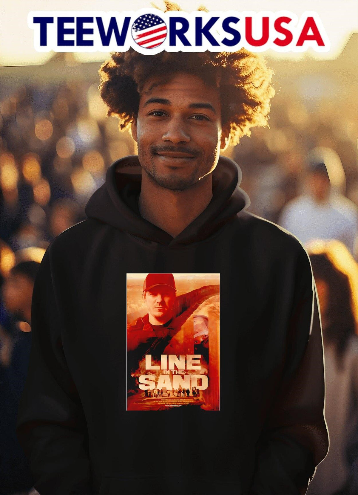 James O'Keefe line in the sand - Adult & Kids T-Shirts, Sweatshirts & Hoodies apparel design preview 2