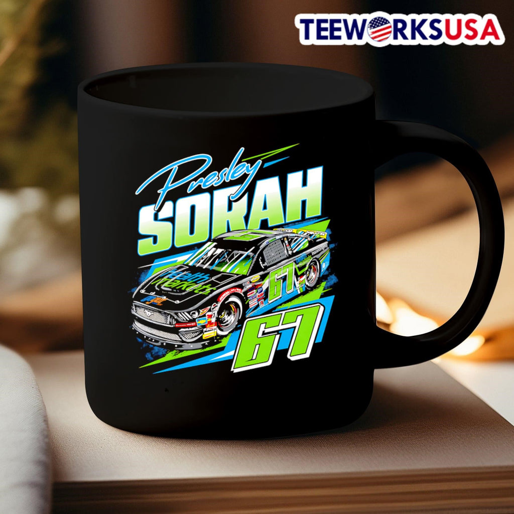 Presley Sorah 67 racing car graphic - Adult & Kids T-Shirts, Sweatshirts & Hoodies apparel design preview 3