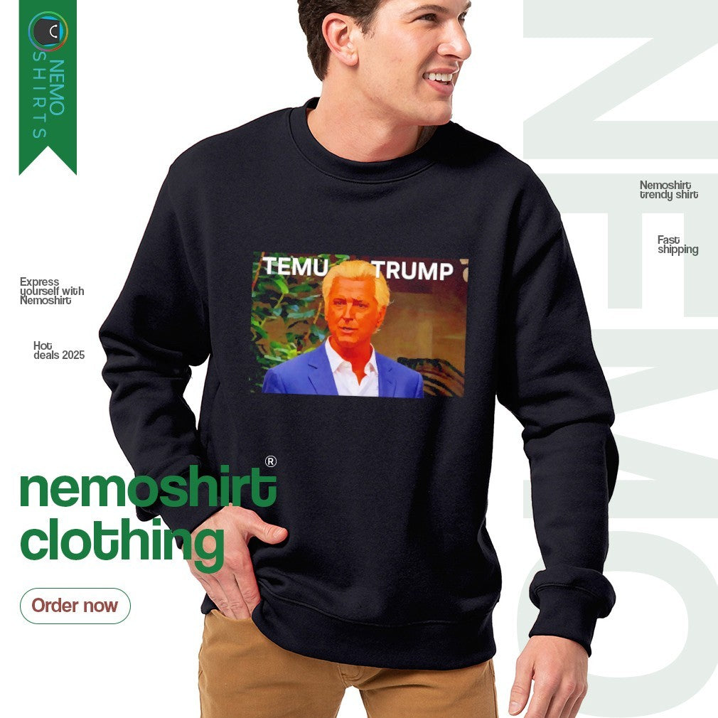 Temu Trump Gavin Newsom graphic - Adult & Kids T-Shirts, Sweatshirts & Hoodies apparel design preview 4