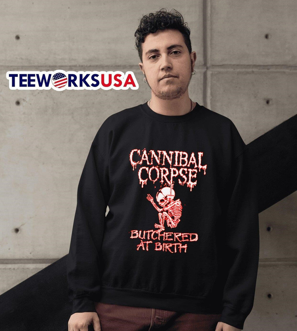 Cannibal Corpse butchered at birth - Adult & Kids T-Shirts, Sweatshirts & Hoodies apparel design preview 3