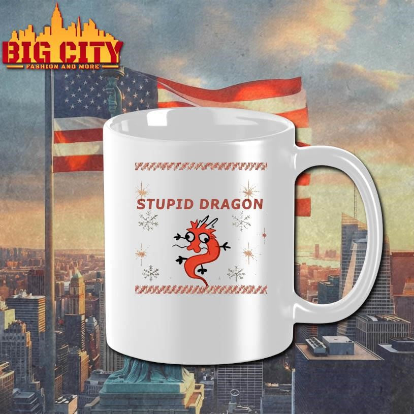 Stupid Dragon Christmas Ugly - Adult & Kids T-Shirts, Sweatshirts & Hoodies apparel design preview 3