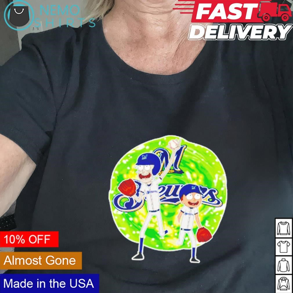 Milwaukee Brewers Rick and Morty - Adult & Kids T-Shirts, Sweatshirts & Hoodies apparel design preview 2
