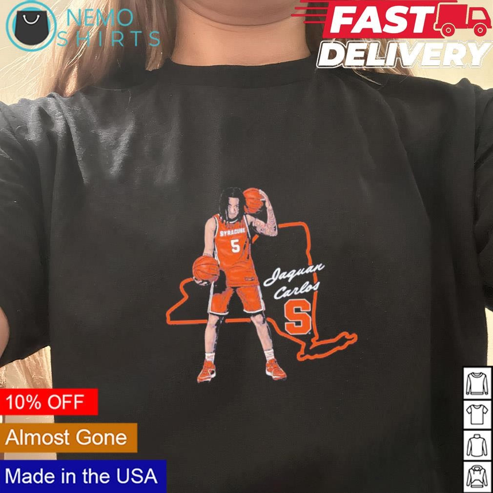Jaquan Carlos Syracuse Orange cartoon player map - Adult & Kids T-Shirts, Sweatshirts & Hoodies apparel design preview 3