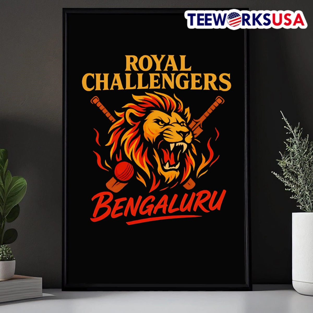 Royal Challengers Bengaluru Cricket Lion Graphic - Adult & Kids T-Shirts, Sweatshirts & Hoodies apparel design preview 5