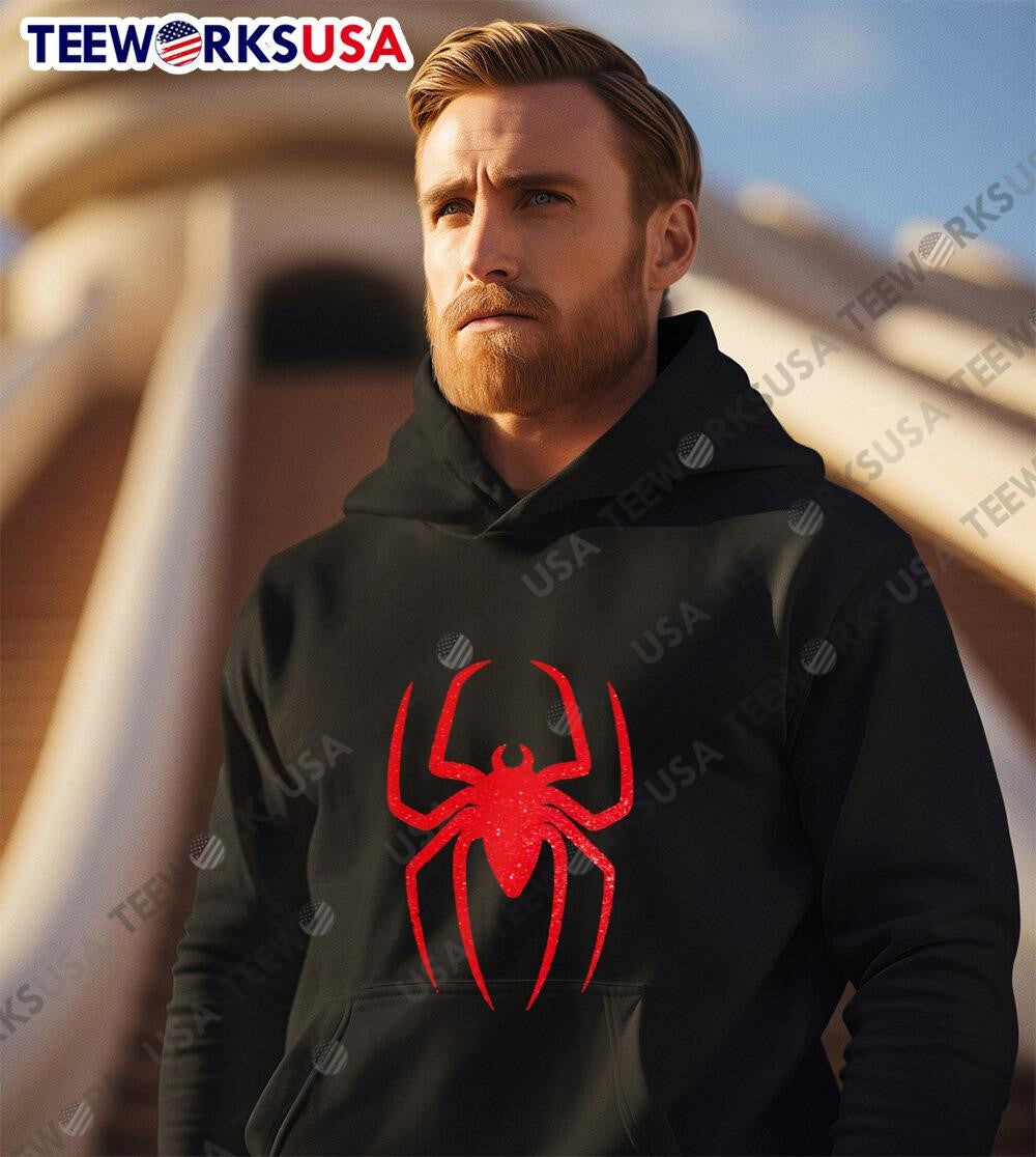 Glitter Spider red - Adult & Kids T-Shirts, Sweatshirts & Hoodies apparel design preview 3