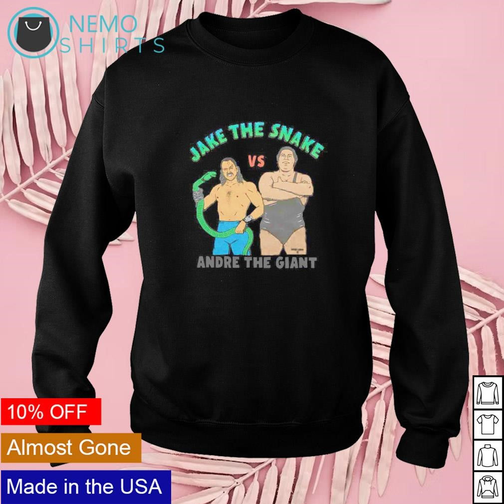 WrestleMania V Jake The Snake vs Andre Giant - Adult & Kids T-Shirts, Sweatshirts & Hoodies apparel design preview 3