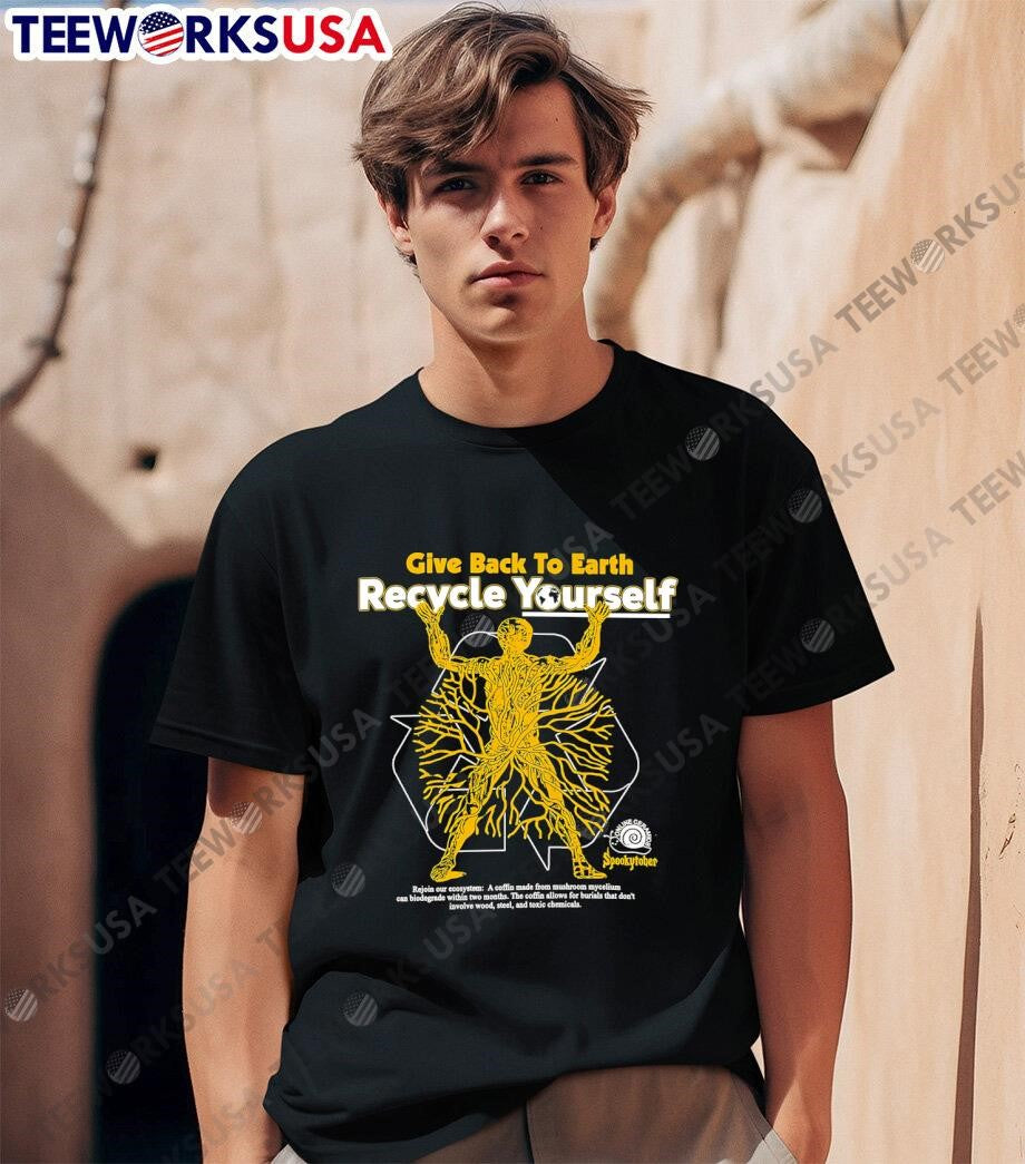 Give Back To Earth Recycle Yourself black - Adult & Kids T-Shirts, Sweatshirts & Hoodies apparel design preview 1