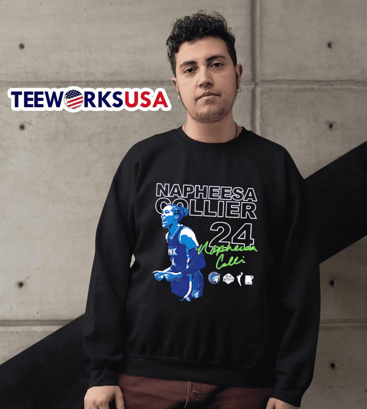 Napheesa Collier Minnesota Lynx player graphic - Adult & Kids T-Shirts, Sweatshirts & Hoodies apparel design preview 6