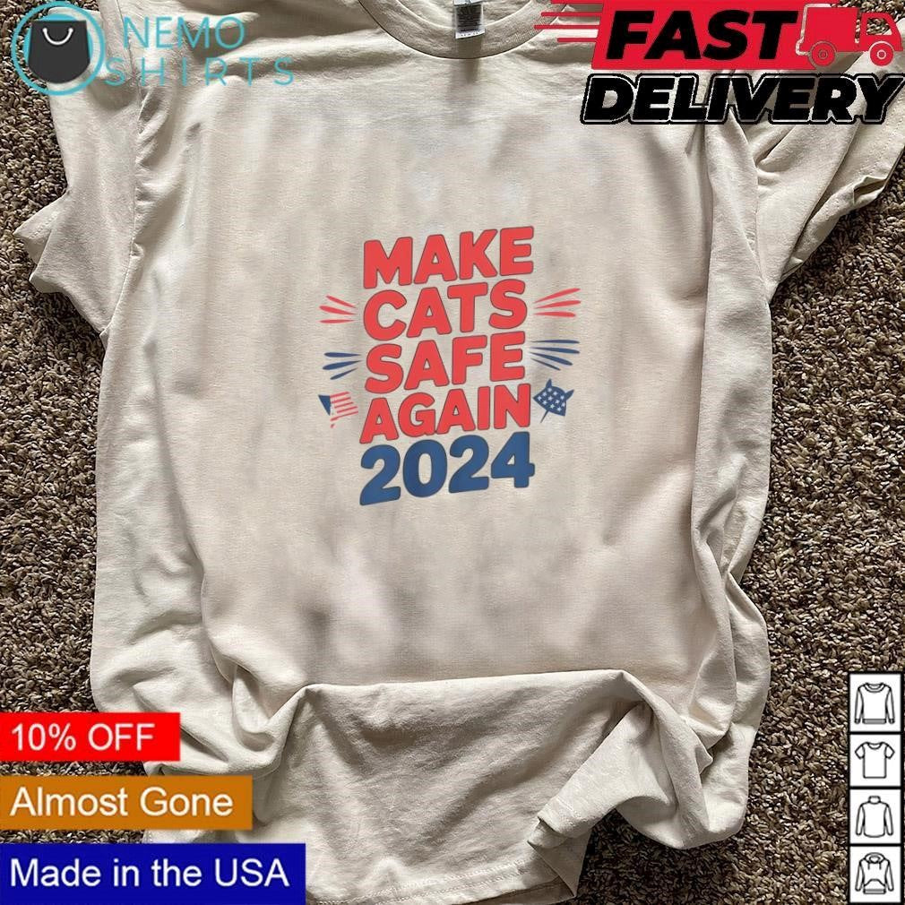 Make cats safe again 2024 debate - Adult & Kids T-Shirts, Sweatshirts & Hoodies apparel design preview 3