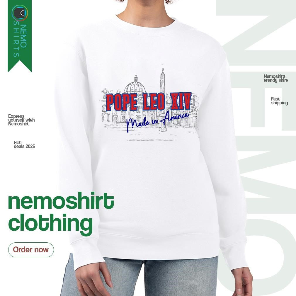 Pope Leo XIV made in America church - Adult & Kids T-Shirts, Sweatshirts & Hoodies apparel design preview 4