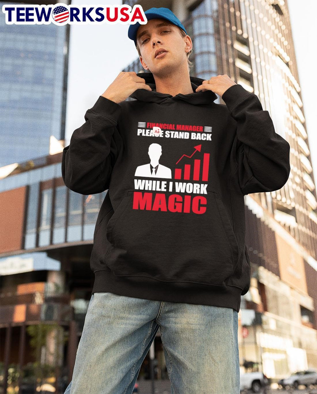 Financial Manager Please Stand Back While I Work - Adult & Kids T-Shirts, Sweatshirts & Hoodies apparel design preview 3