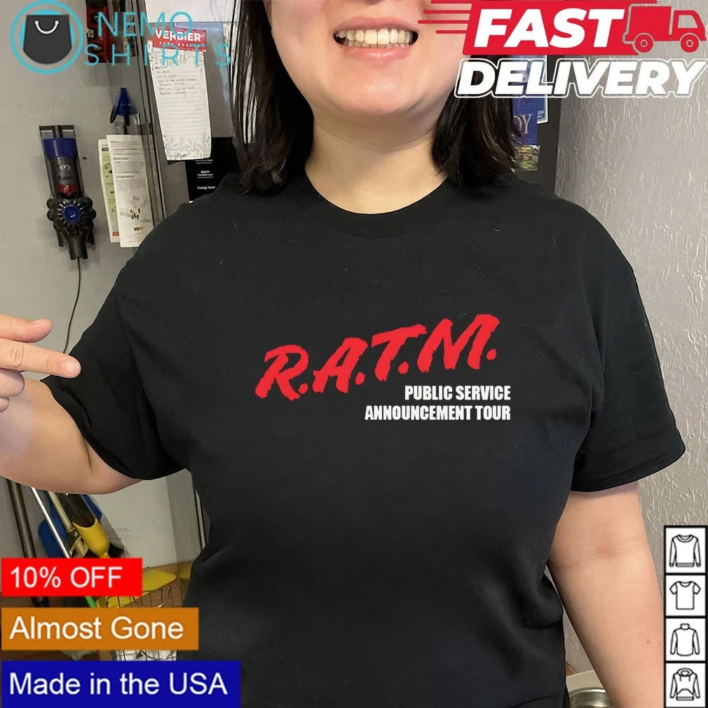 Rage Against the Machine Public Service Announcement - Adult & Kids T-Shirts, Sweatshirts & Hoodies apparel design preview 2