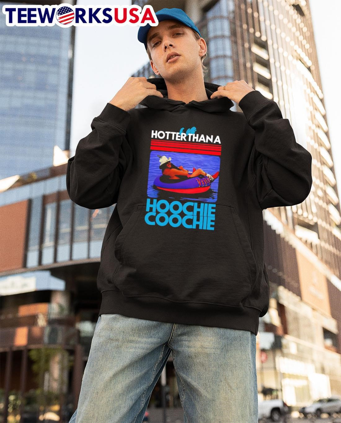 Hotter Than a Hoochie Coochie Alan Jackson music - Adult & Kids T-Shirts, Sweatshirts & Hoodies apparel design preview 3