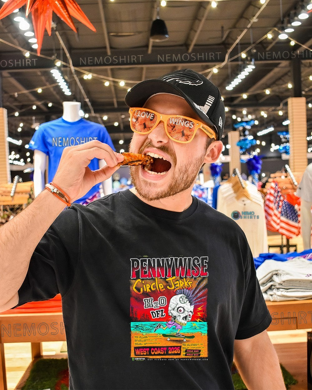 Pennywise Circle Jerks H2O DFL West Coast 2026 Tour - Adult & Kids T-Shirts, Sweatshirts & Hoodies apparel design preview 1
