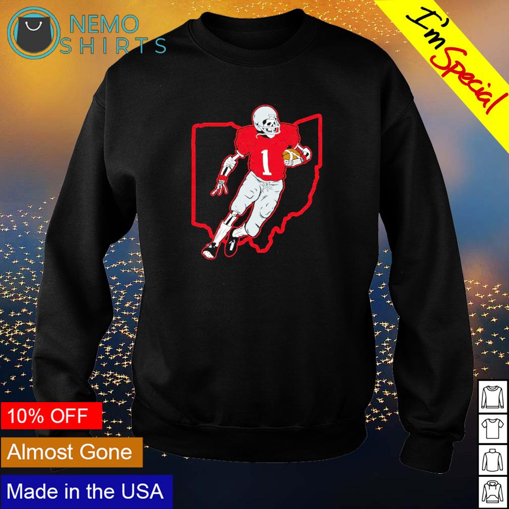 Ohio State Buckeyes Dontre Wilson skeleton football - Adult & Kids T-Shirts, Sweatshirts & Hoodies apparel design preview 4