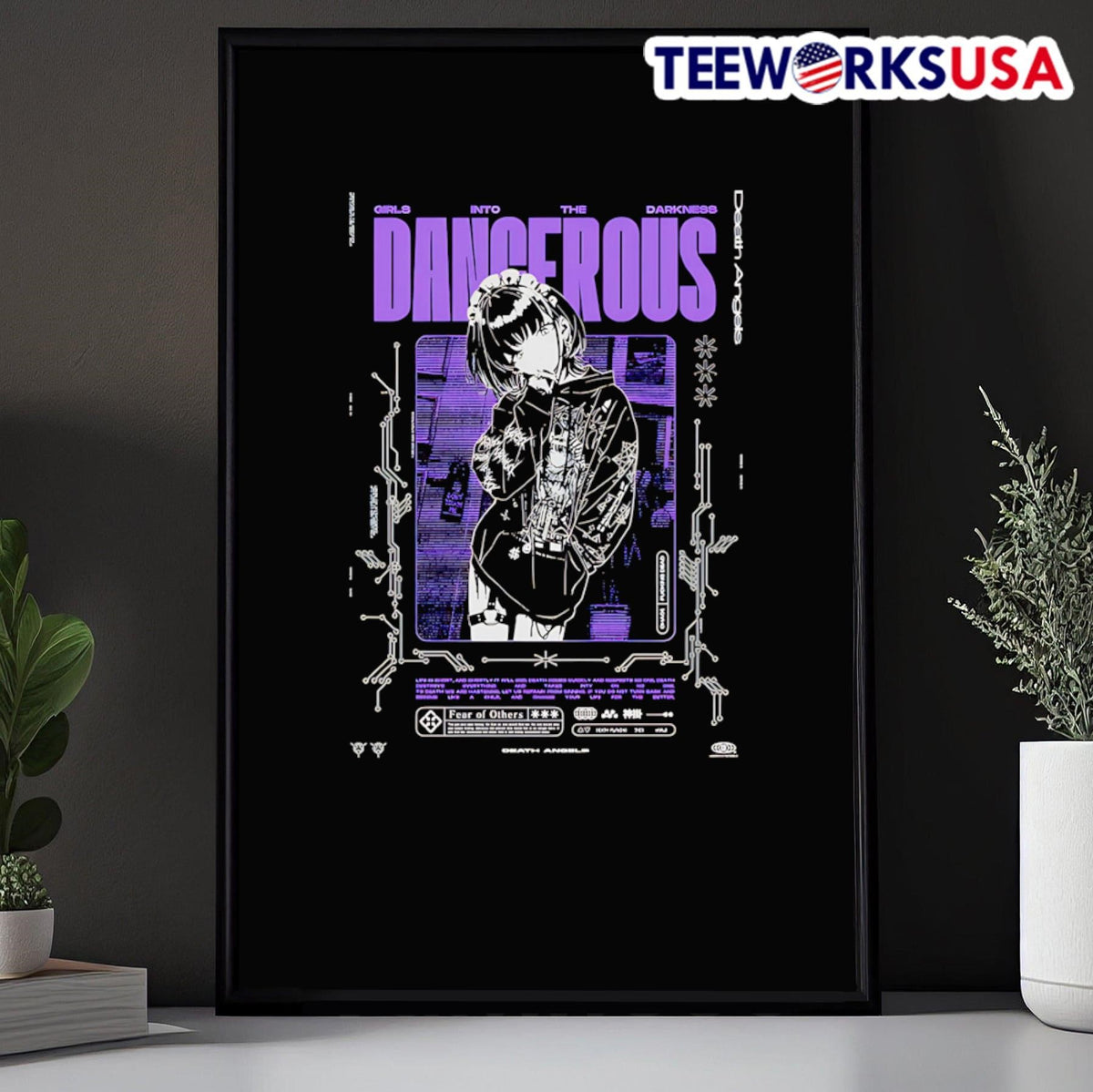 Death Angels Dangerous Girl - Adult & Kids T-Shirts, Sweatshirts & Hoodies apparel design preview 5