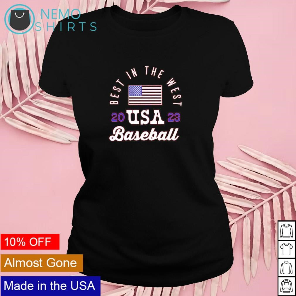 Best in the West world 2023 USA baseball - Adult & Kids T-Shirts, Sweatshirts & Hoodies apparel design preview 4
