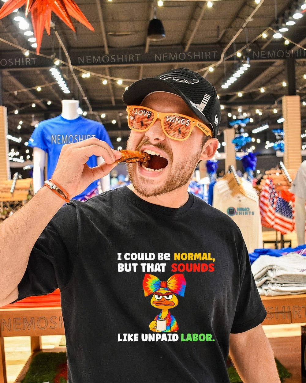 Ducky I could be normal but that sounds like unpaid - Adult & Kids T-Shirts, Sweatshirts & Hoodies apparel design preview 1