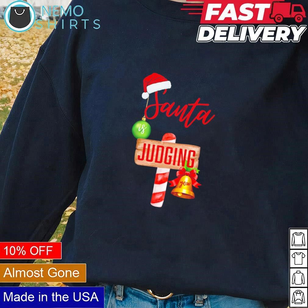 Santa is judging you Christmas - Adult & Kids T-Shirts, Sweatshirts & Hoodies apparel design preview 1