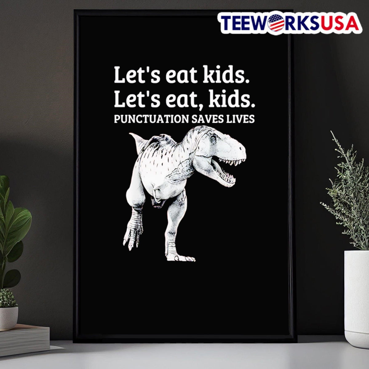 Let's eat kids punctuation saves lives - Adult & Kids T-Shirts, Sweatshirts & Hoodies apparel design preview 5