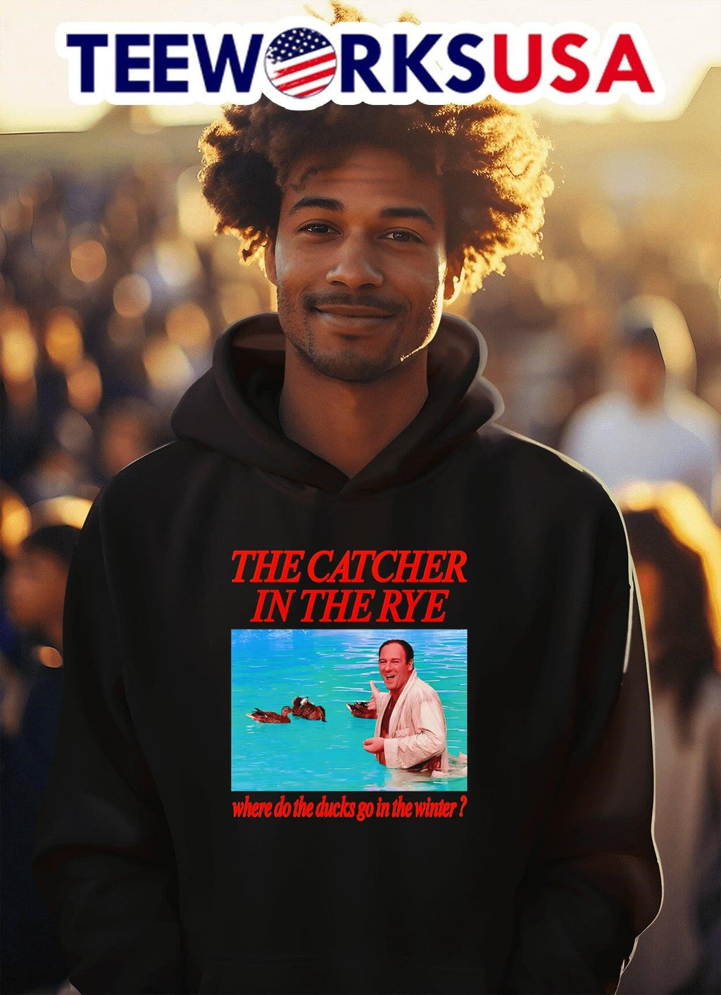 The catcher in rye where do ducks go winter - Adult & Kids T-Shirts, Sweatshirts & Hoodies apparel design preview 2