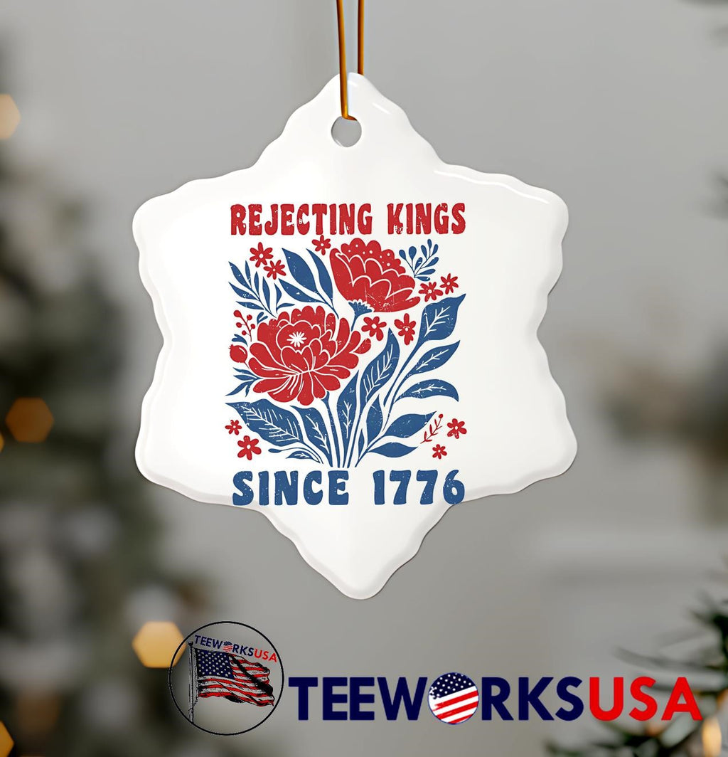 Rejecting Kings Since 1776 Flower - Adult & Kids T-Shirts, Sweatshirts & Hoodies apparel design preview 7