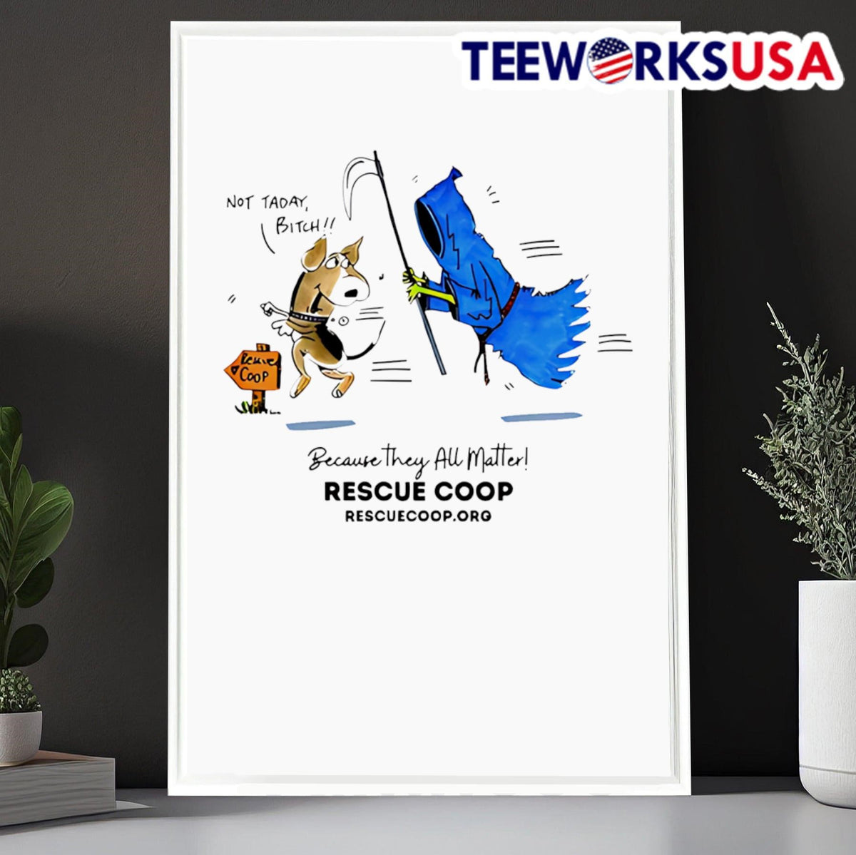 Rescue Coop Not Taday - Adult & Kids T-Shirts, Sweatshirts & Hoodies apparel design preview 6