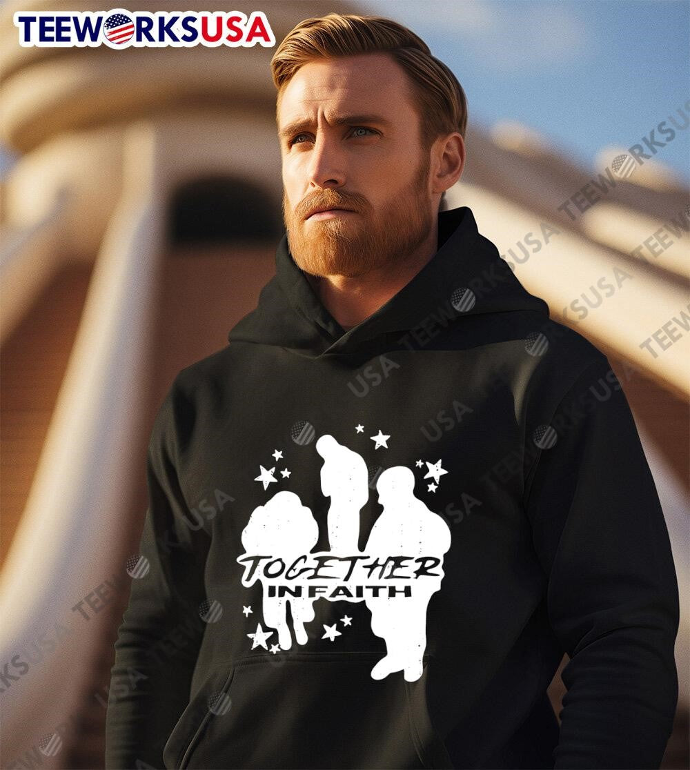 Together In Faith graphic retro - Adult & Kids T-Shirts, Sweatshirts & Hoodies apparel design preview 3