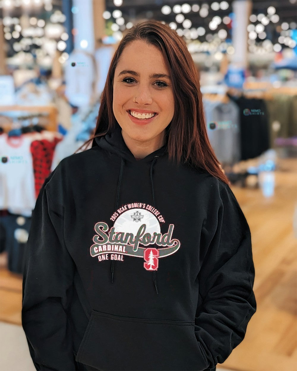 Stanford Cardinal 2025 women's college cup one goal - Adult & Kids T-Shirts, Sweatshirts & Hoodies apparel design preview 5