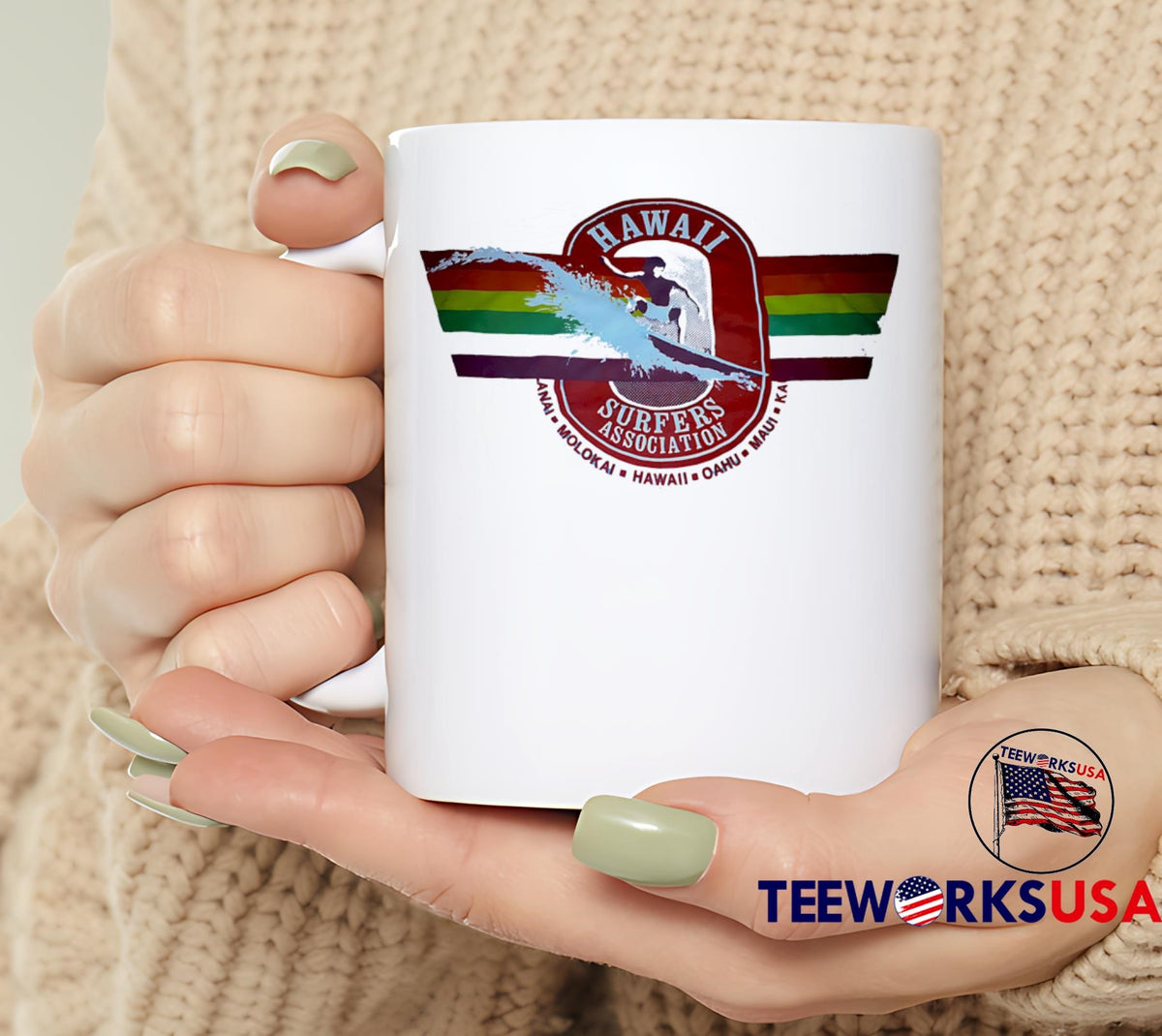 Hawaii Surfers E Associations logo vintage - Adult & Kids T-Shirts, Sweatshirts & Hoodies apparel design preview 6
