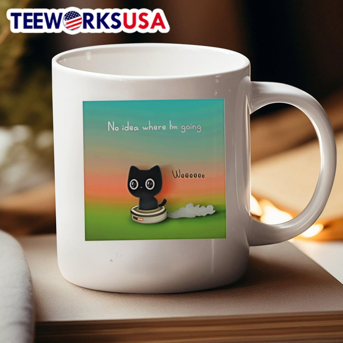 Purrinink no idea where I'm going - Adult & Kids T-Shirts, Sweatshirts & Hoodies apparel design preview 4