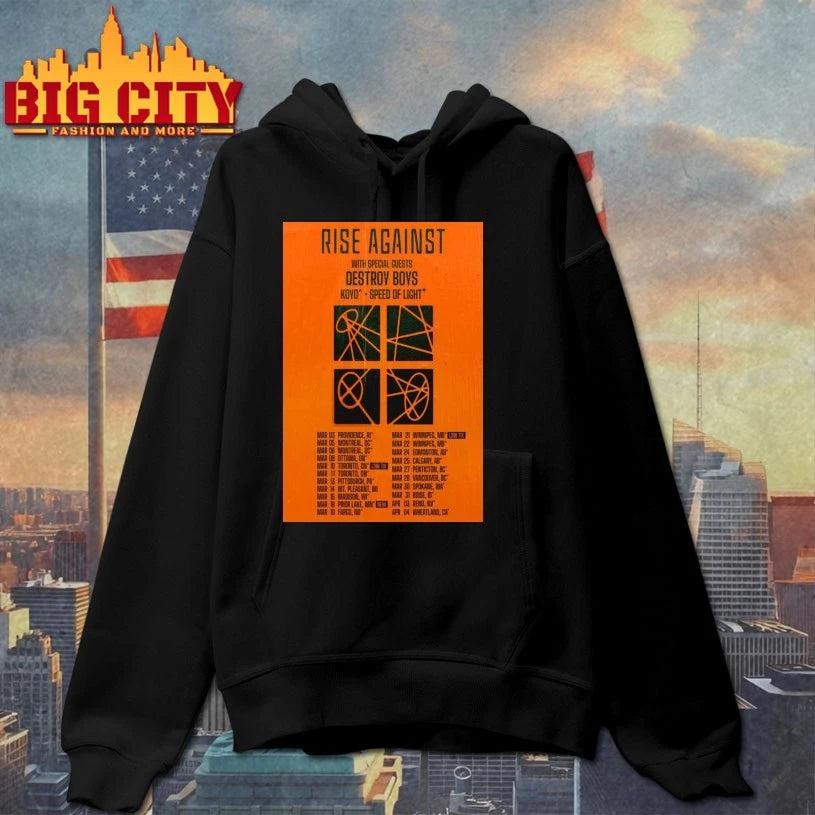 Rise Against Tour North America 2026 Poster - Adult & Kids T-Shirts, Sweatshirts & Hoodies apparel design preview 2