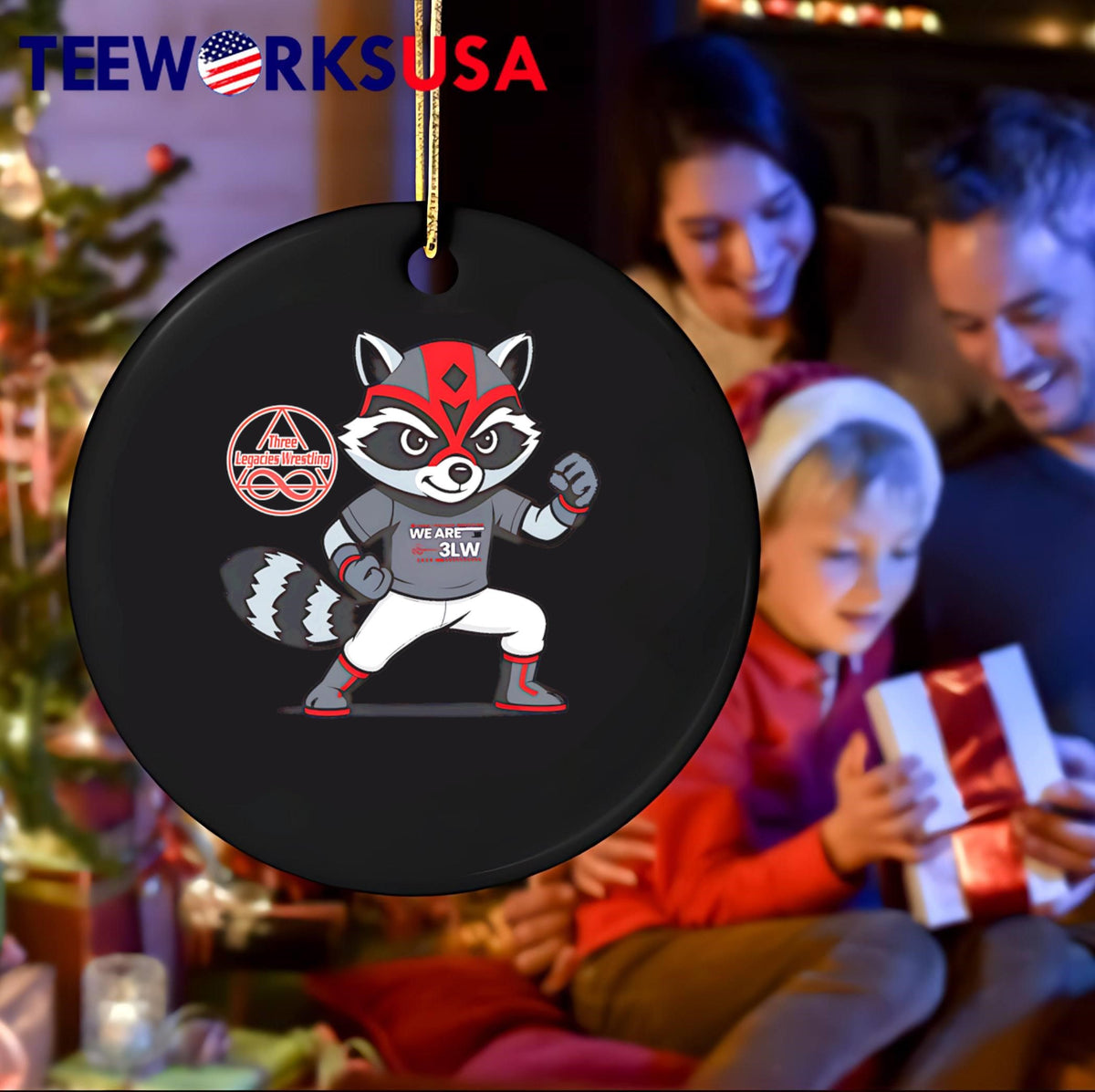 Ricky Raccoon three legacies wrestling - Adult & Kids T-Shirts, Sweatshirts & Hoodies apparel design preview 4