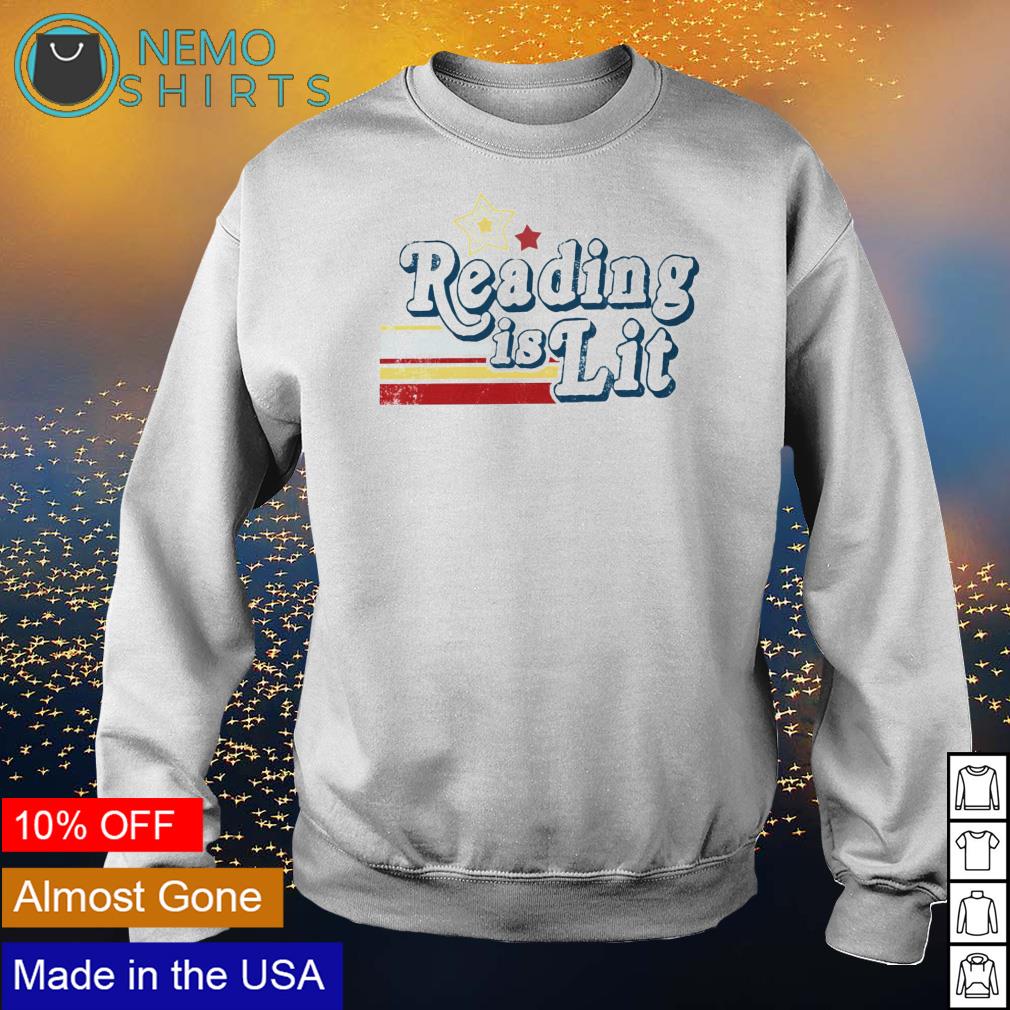 Reading is lit - Adult & Kids T-Shirts, Sweatshirts & Hoodies apparel design preview 4