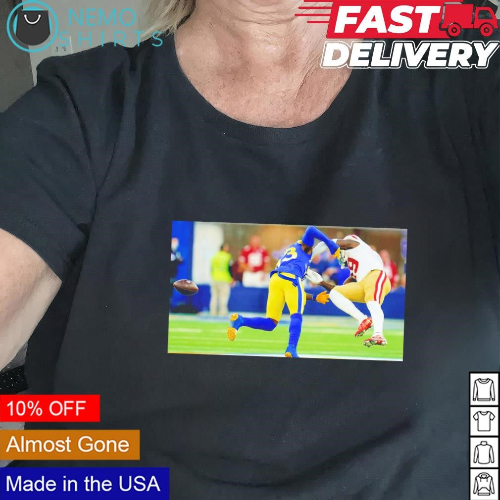 Nick Scott hitting across Deebo Samuel - Adult & Kids T-Shirts, Sweatshirts & Hoodies apparel design preview 2