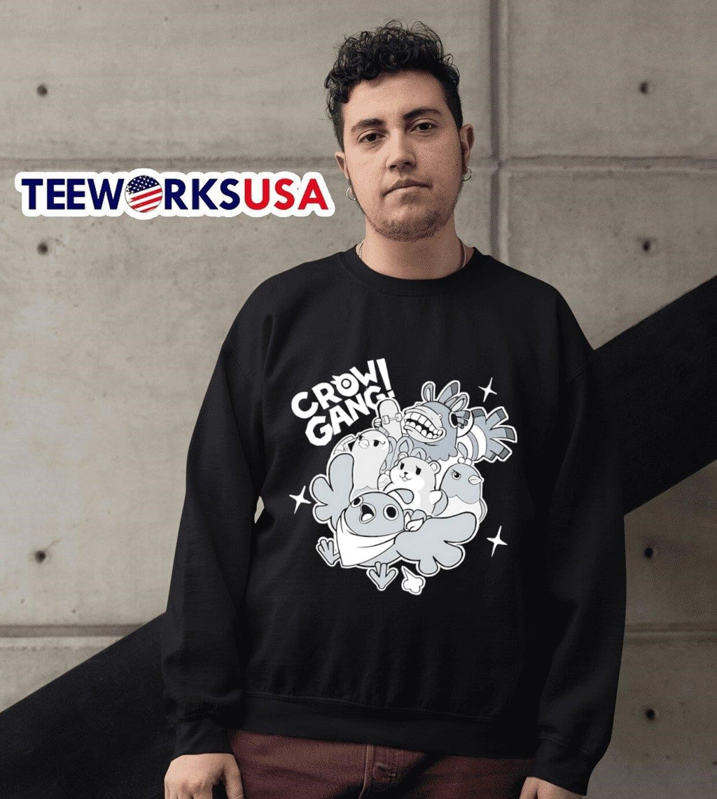 Crow Gang cartoon - Adult & Kids T-Shirts, Sweatshirts & Hoodies apparel design preview 6