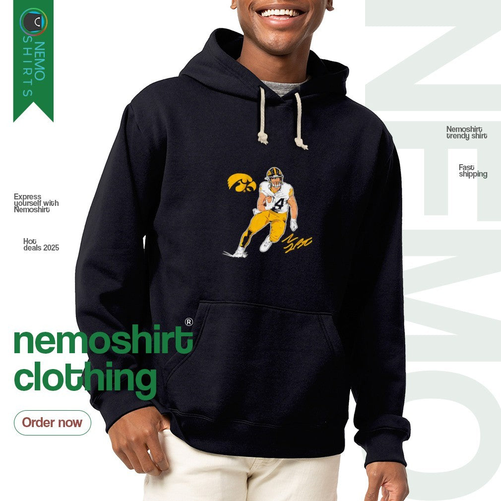 Sam LaPorta Iowa Hawkeyes superstar pose signature - Adult & Kids T-Shirts, Sweatshirts & Hoodies apparel design preview 2