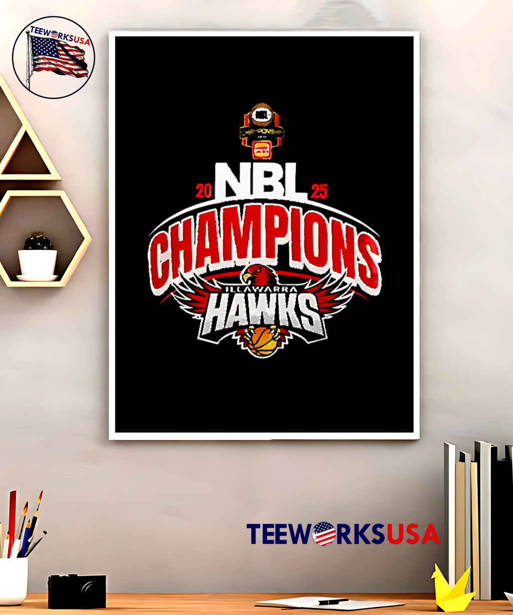 Illawarra Hawks NBL 2025 Champions - Adult & Kids T-Shirts, Sweatshirts & Hoodies apparel design preview 5