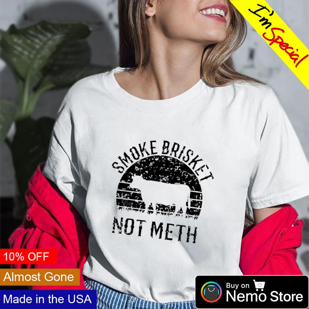 Cow smoke brisket not meth - Adult & Kids T-Shirts, Sweatshirts & Hoodies apparel design preview 2