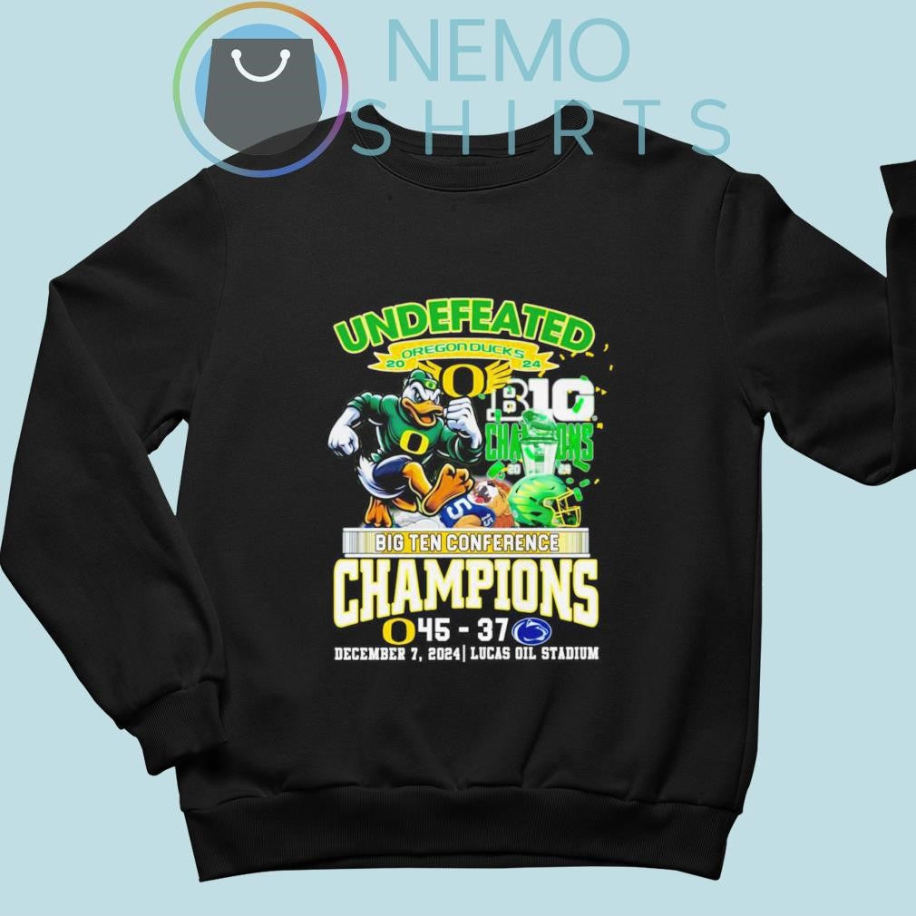 Undefeated 2024 Oregon Ducks Big Ten conference - Adult & Kids T-Shirts, Sweatshirts & Hoodies apparel design preview 5