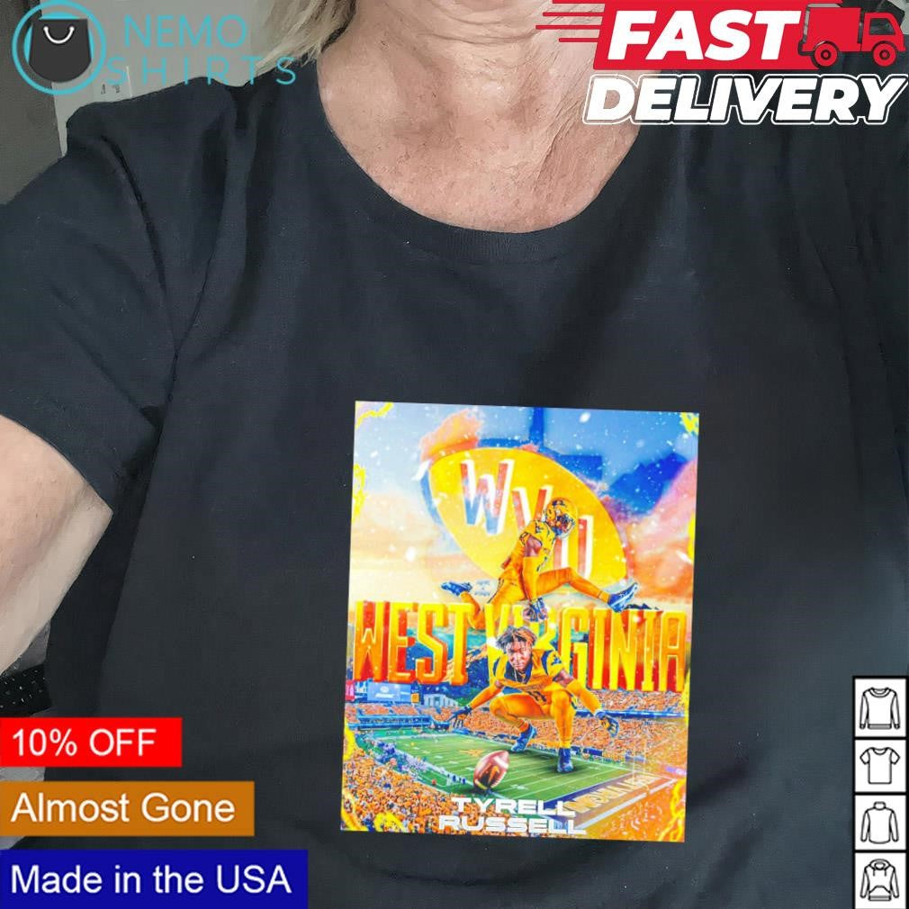 Tyrell Russell flipped commitment to West Virginia - Adult & Kids T-Shirts, Sweatshirts & Hoodies apparel design preview 2