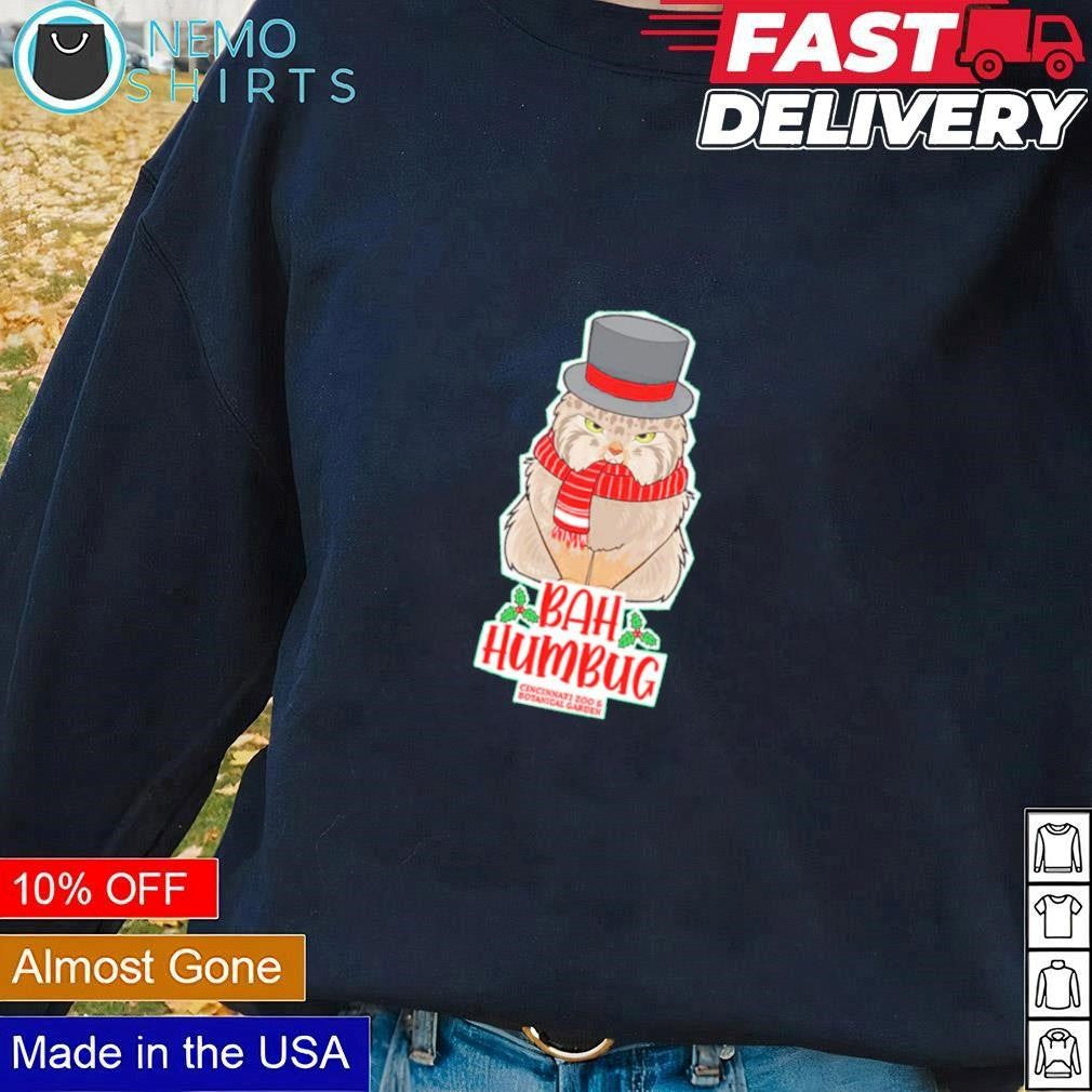 Bah Humbug cat Christmas - Adult & Kids T-Shirts, Sweatshirts & Hoodies apparel design preview 1