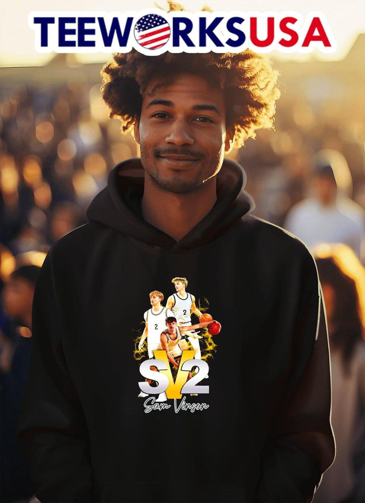 Sam Vinson Northern Kentucky Norse number 2 graphic - Adult & Kids T-Shirts, Sweatshirts & Hoodies apparel design preview 2