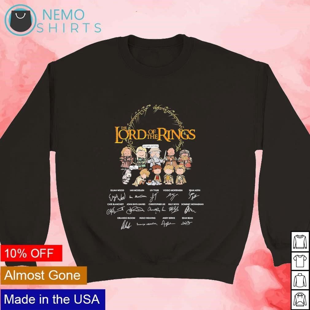Peanut characters the Lord of Rings signatures - Adult & Kids T-Shirts, Sweatshirts & Hoodies apparel design preview 4