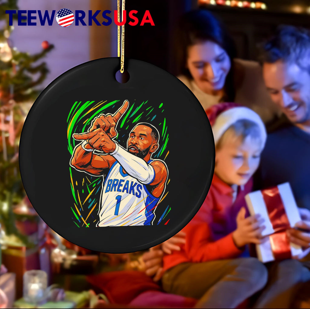 Breaks Number 1 Basketball Player Green Background - Adult & Kids T-Shirts, Sweatshirts & Hoodies apparel design preview 4