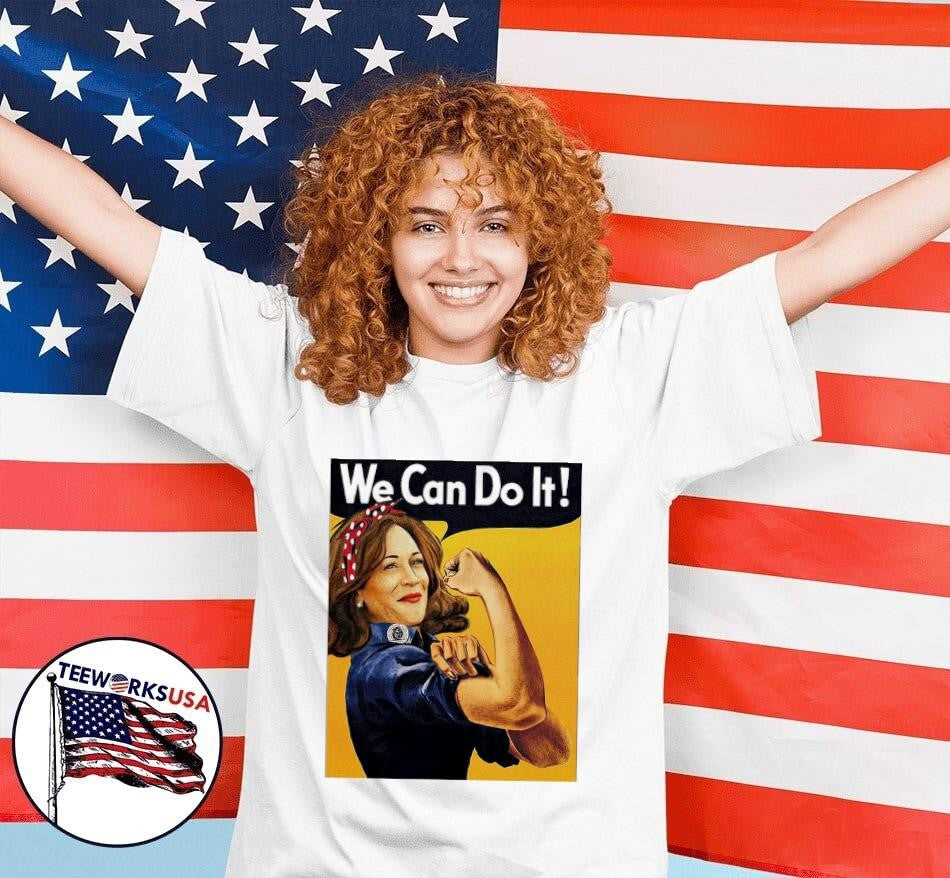 Strong woman Kamala Harris we can do it - Adult & Kids T-Shirts, Sweatshirts & Hoodies apparel design preview 4